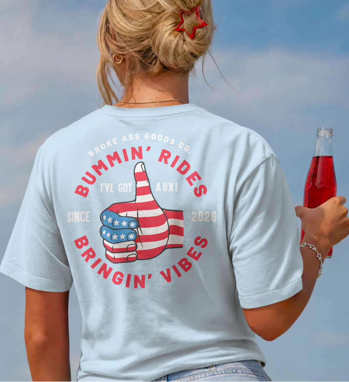 Bummin' Rides Tee — Broke A$$ Goods